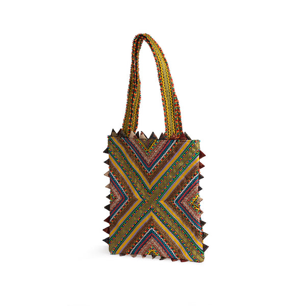 Multicolor Tote Bag : Hand Embroidery