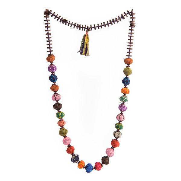 Cotton Long Thread Necklace - MULTICOLOR